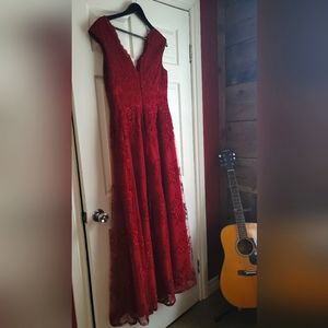 Aidan Mattox Ballgown Size 12 Red